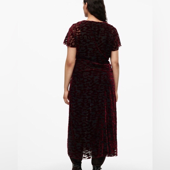 ZARA Velvet Silk Draped Long Dress Limited Edition - Picture 3 of 15